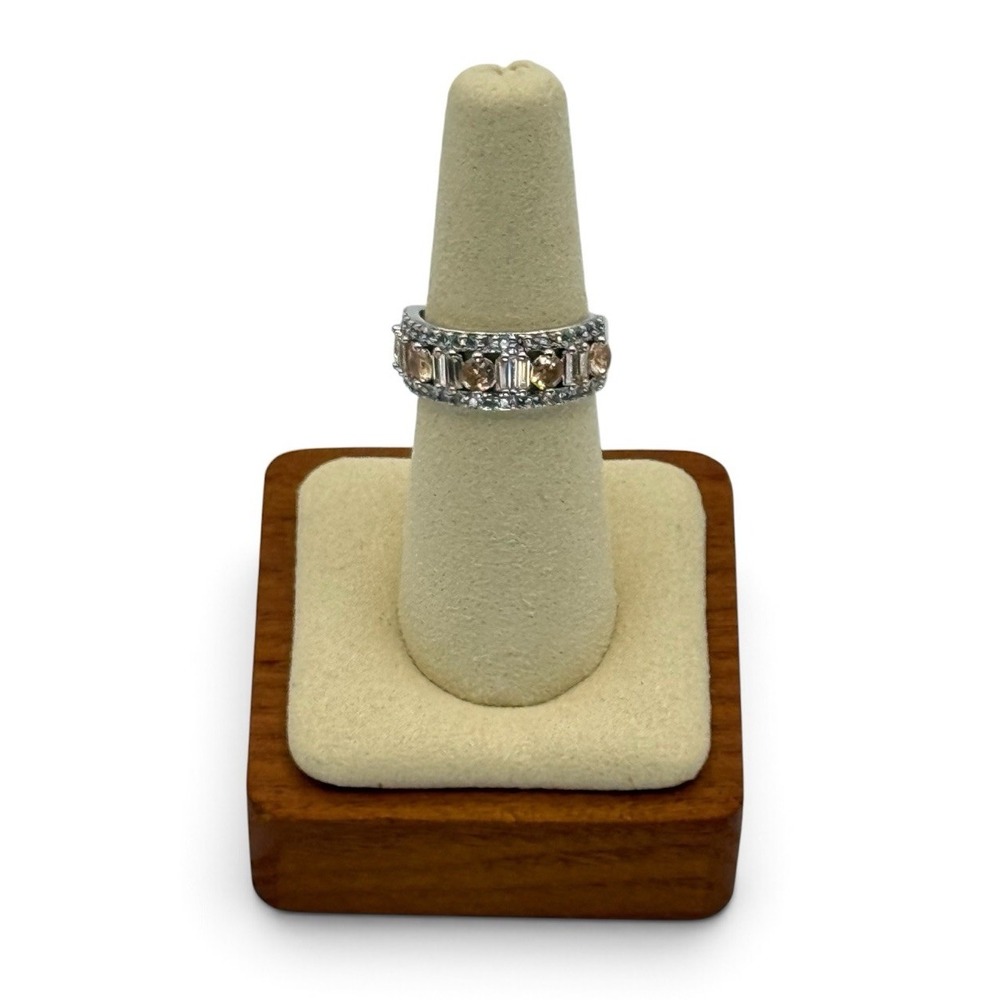 Bomb Party Euphoric Dance Smokey Topaz CZ Rhodium Plating Ring Size 7 RG20773